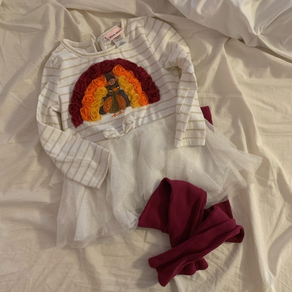 Thanksgiving Outfit with leggings and Tutu Shirt